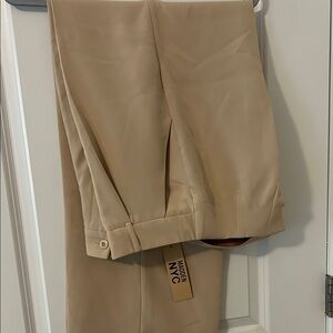 Madden NYC Women’s Tan/Cream Pleated-Front Trousers
